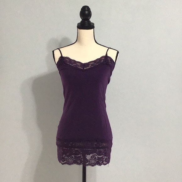 ZEANA OUTFITTERS PURPLE LACE CAMISOLE - Picture 1 of 5